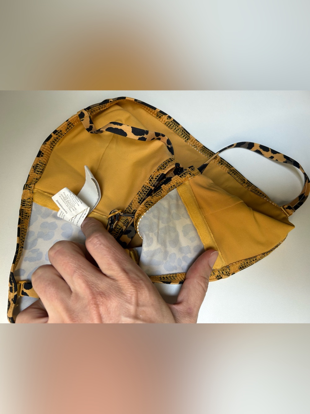 Zimmermann Mustard Leopard Bandeau Bikini Set - Picture 10 of 11